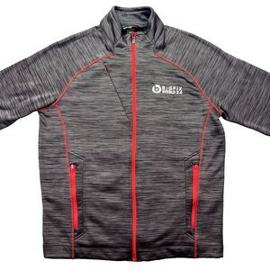 Big Fix WebUI Full Zip Embroidered‎ Northend Sport Tactical Jacket Sz L Grey